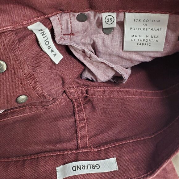 New GRLFRND Womens Karolina High Rise Skinny Jeans in Damson 25x29 - Picture 4 of 4